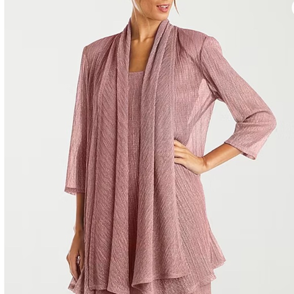 NWT! R & M Richards 2 piece mauve mother of the bride/groom dress. Size 16. - Picture 5 of 12